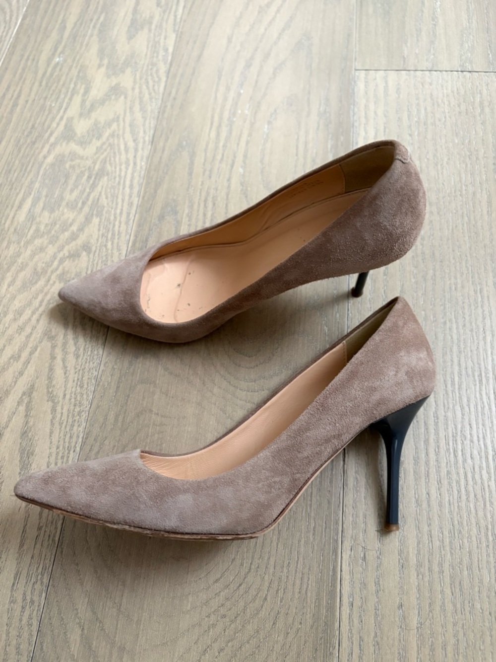 J Crew Classic Taupe Suede Pointed-Toe Pumps